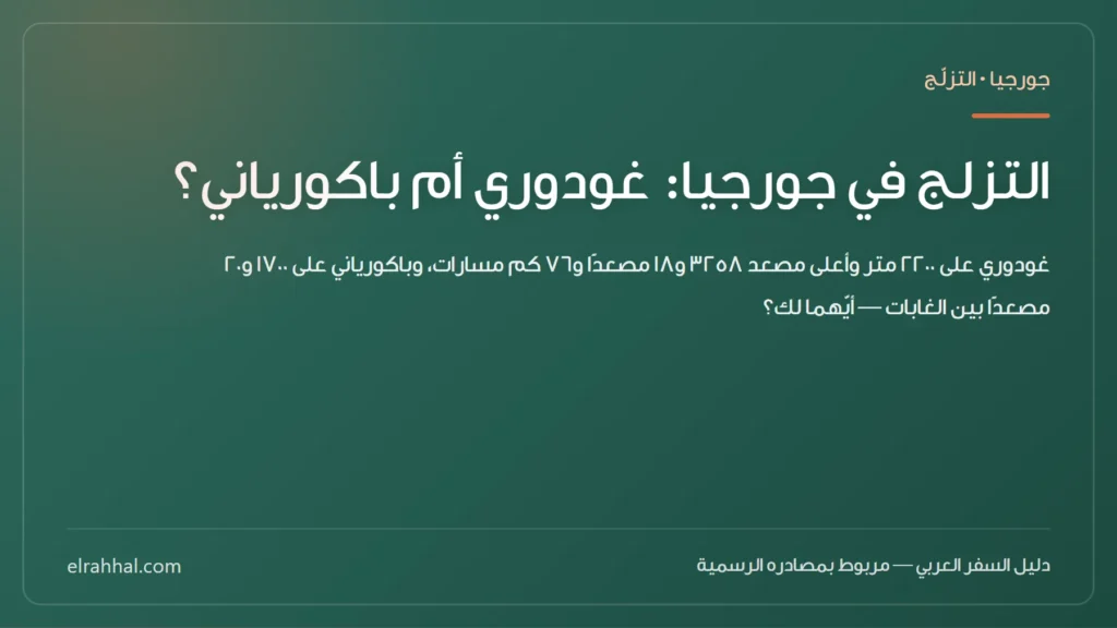 بطاقة مقال: التزلج في جورجيا: غودوري أم باكورياني؟
