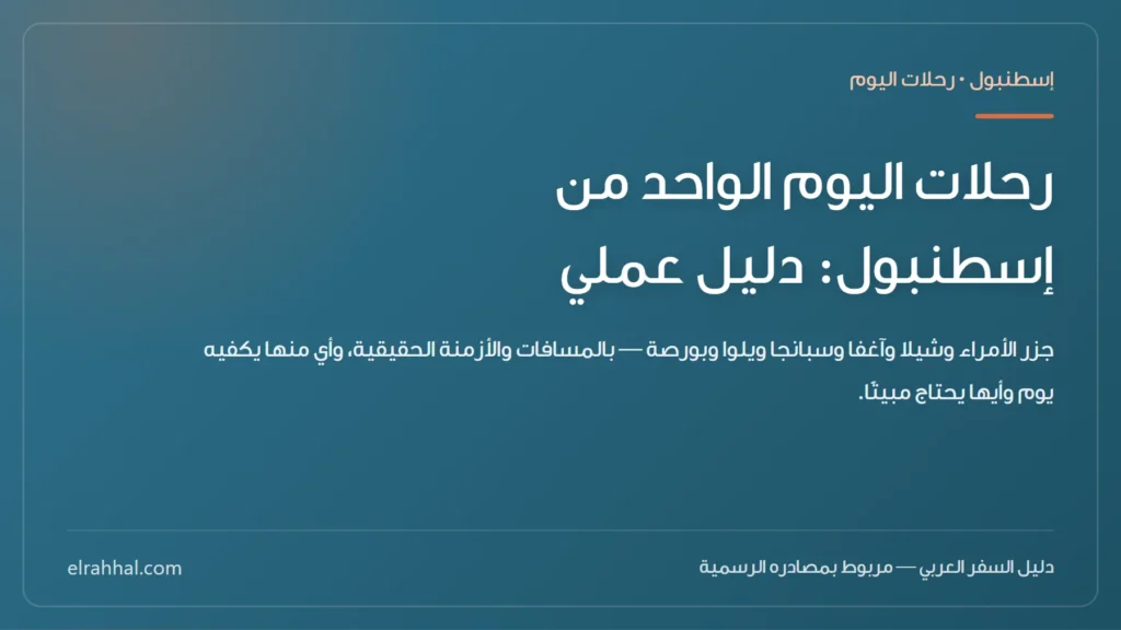 بطاقة مقال: رحلات اليوم الواحد من إسطنبول: دليل عملي