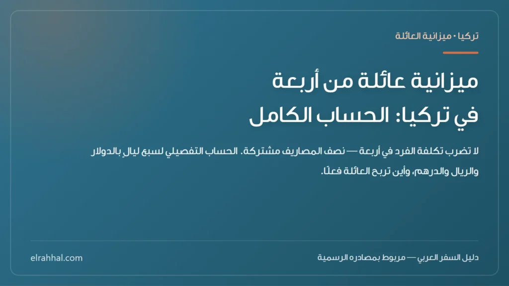 بطاقة مقال: ميزانية عائلة من أربعة في تركيا: الحساب الكامل