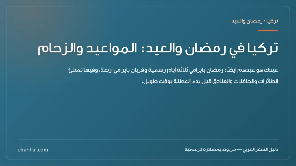 بطاقة مقال: تركيا في رمضان والعيد: المواعيد والزحام